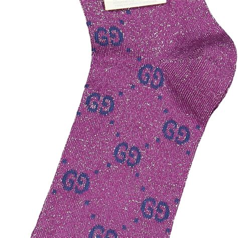 purple gucci socks